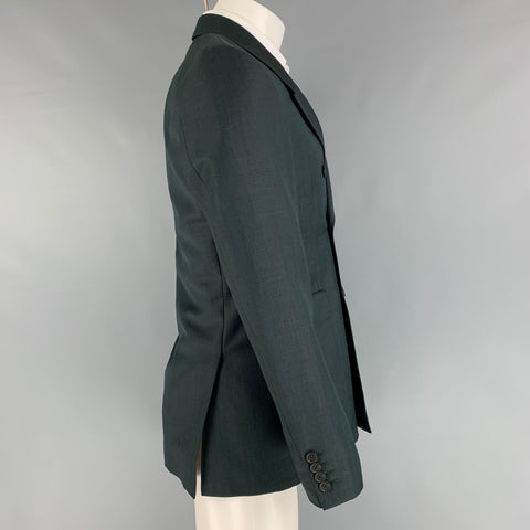 BURBERRY PRORSUM Size 36 Regular Green Mohair / Wool Sport Coat