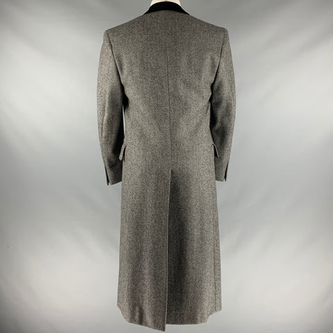 NORDSTROM Size M Black Grey Nailhead Wool Single Breasted Coat