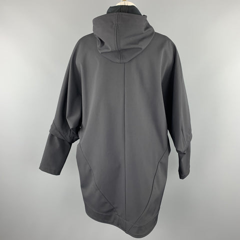 ZERO + MARIA CORNEJO Taille 4 Veste à capuche Batwing en nylon noir mélangé