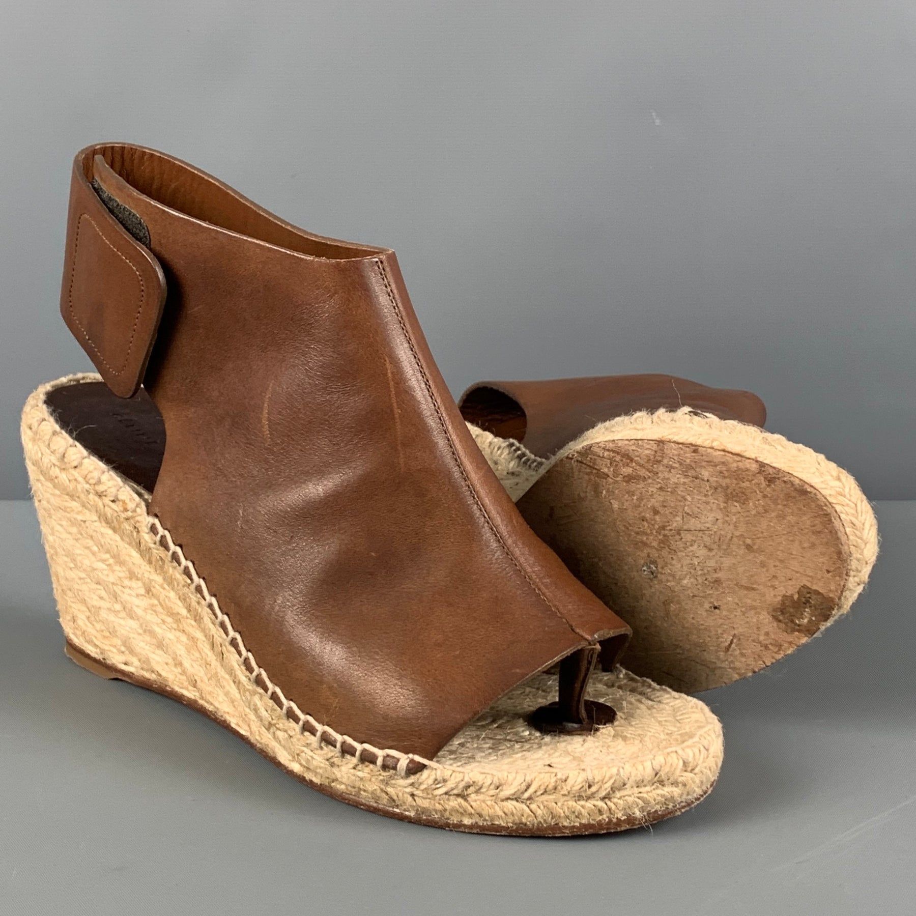 Celine espadrille cheap wedge sandals