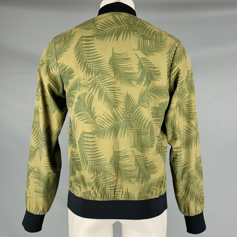 SCOTCH AND SODA Size M Green Leaves Bomber Jacket