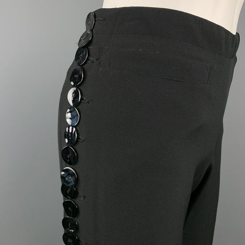 JEAN PAUL GAULTIER Size 6 Black Wool Button Shawl Collar Pants Suit