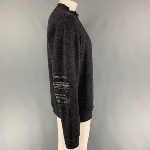 GIORGIO ARMANI Size L Gray Wool Mock Neck Sweater