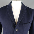 45rpm L-XL / JP 5 Navy Wool Twill Patch Pocket Soft Shoulder Jacket 45rpm