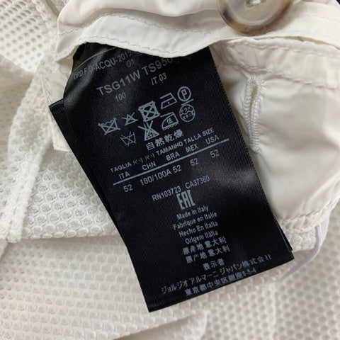 GIORGIO ARMANI Size 42 White Honeycomb Polyamide Sport Coat