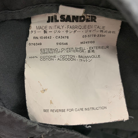 JIL SANDER Size 38 Grey Cotton Zip Fly Dress Pants