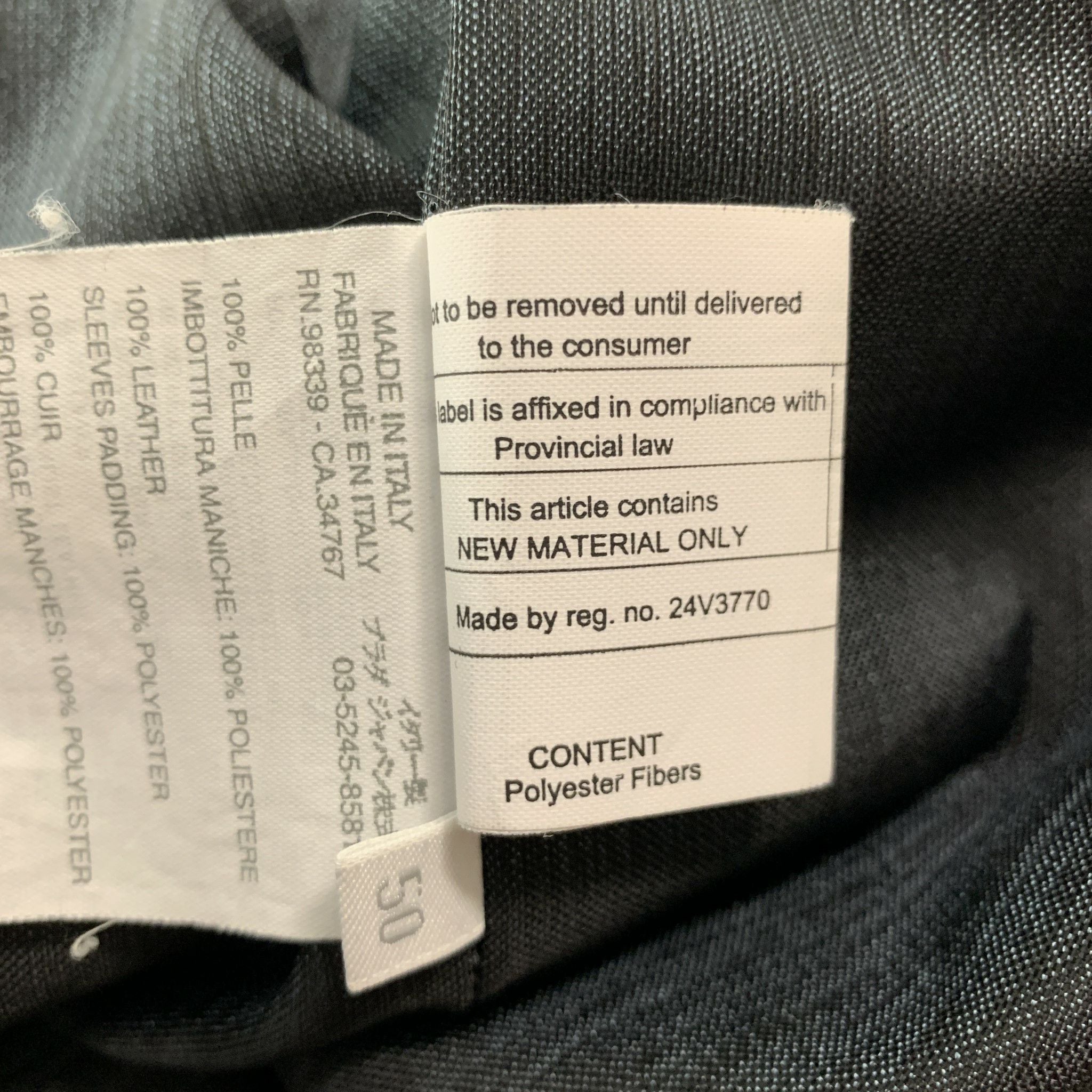 MIU MIU Size 40 Black Solid Leather Zip Up Jacket – Sui Generis