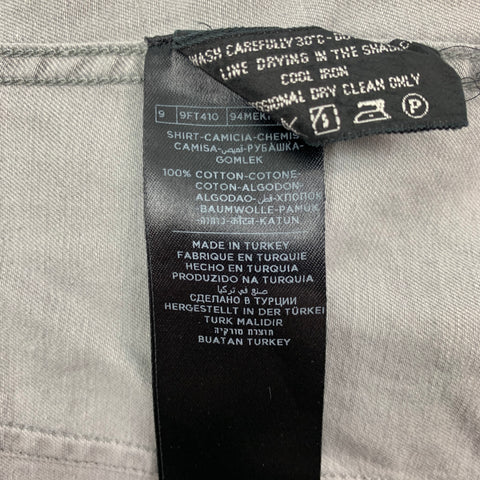 TOM FORD Size XL Gray Cotton Western Long Sleeve Shirt