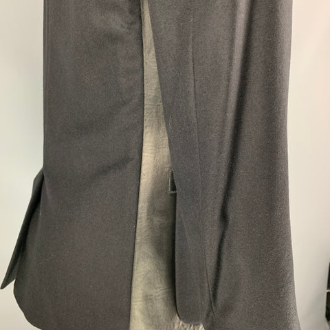 GUCCI by Tom Ford Size 38 Black Wool Leather Detail Jacket