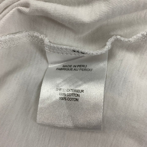 HELMUT LANG Size M White Cotton V-Neck T-shirt
