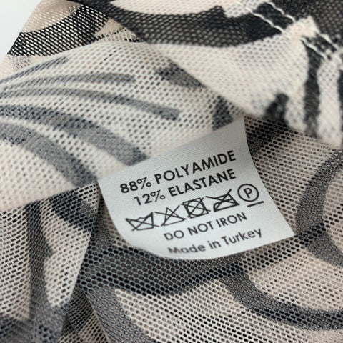 DRIES VAN NOTEN Size XS White Black Polyamide Abstract Casual Top