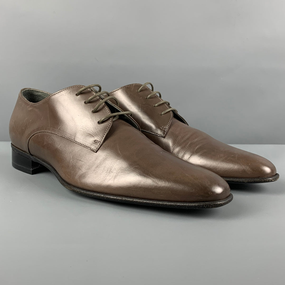 VIKTOR & ROLF Size 10 Taupe Leather Lace Up Shoes