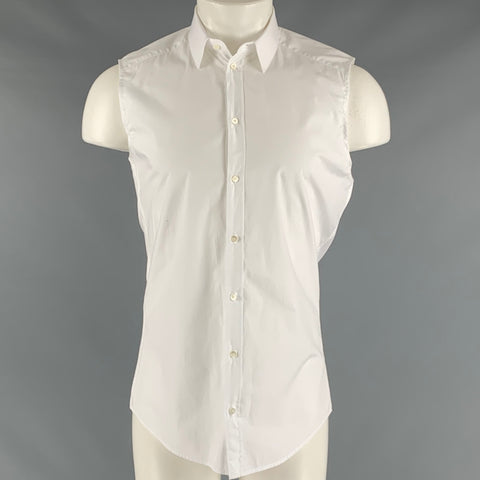 DOLCE &amp; GABBANA Taille 38 Chemise sans manches en coton uni blanc