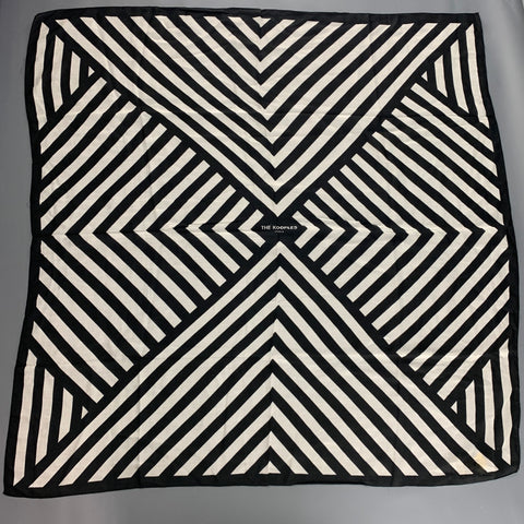 THE KOOPLES Black White Stripe Scarf