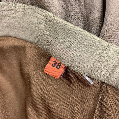 MISSONI Size 2 Taupe Rayon Bubble Hem Skirt