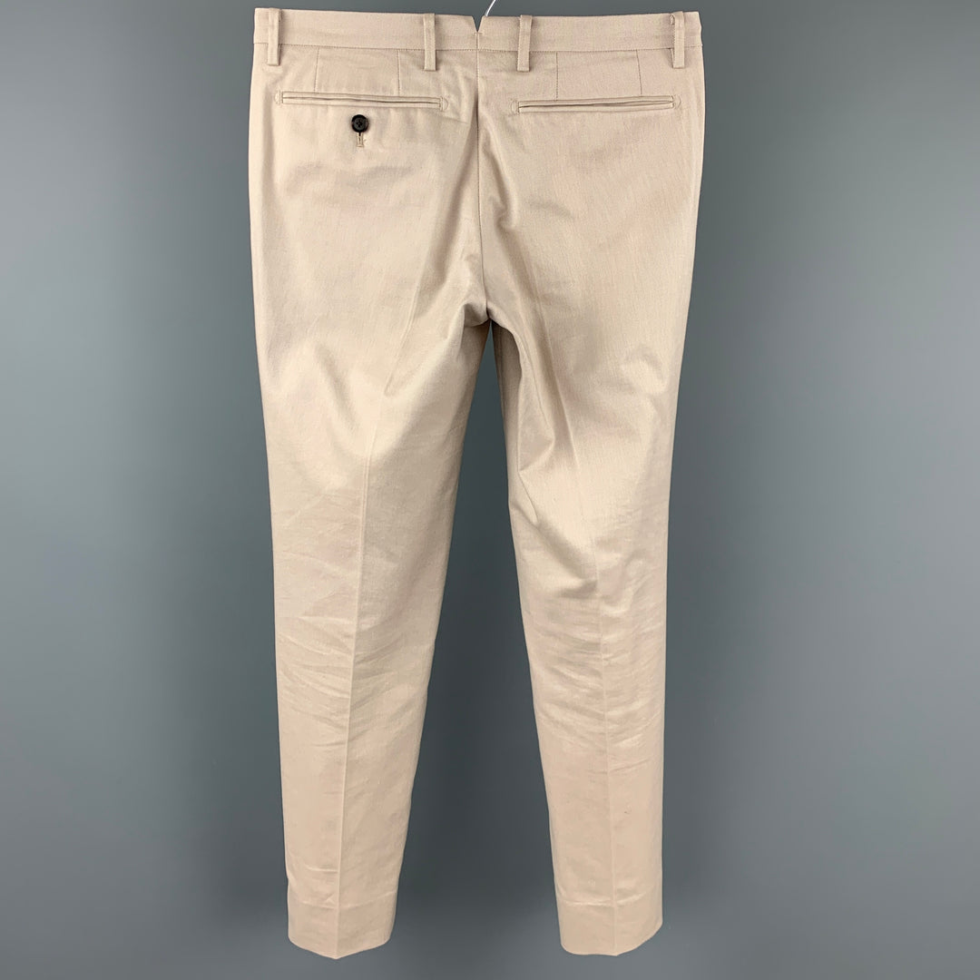 THE SUIT COMPANY Size 30 Khaki Cotton Casual Pants