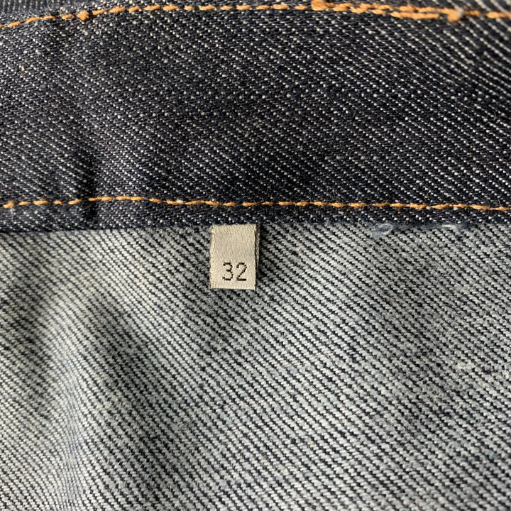 DIOR HOMME Size 32 Indigo Contrast Stitch Denim Button Fly Jeans