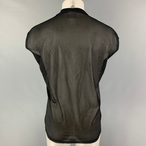 OAK Camiseta sin mangas con cuello redondo y malla de poliéster negra Talla M