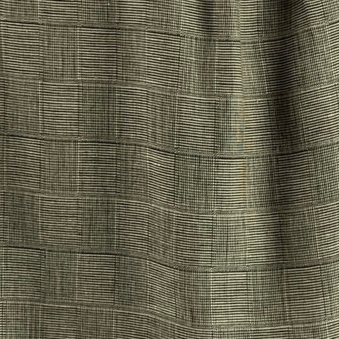 HERMES Size 10 Brown Beige Linen Plaid Single Breasted Skirt Suit