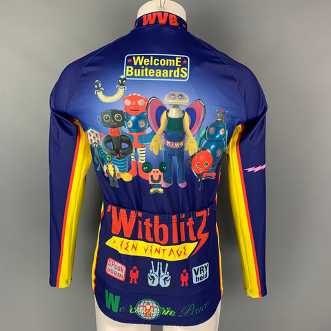WALTER VAN BEIRENDONCK SS20 Taille M Haut de vélo en jersey de nylon graphique multicolore