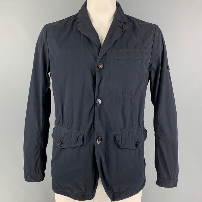STONE ISLAND Size XL Navy Polyester Polyamide Jacket
