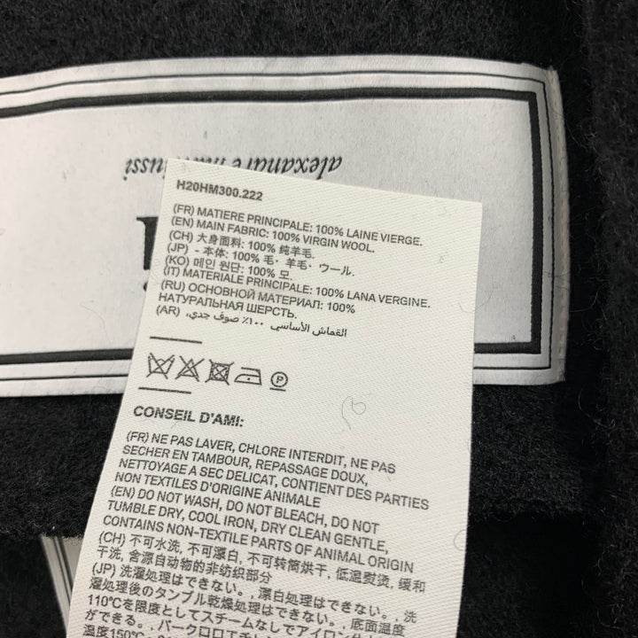 AMI by ALEXANDRE MATTIUSSI Size M Black Textured Wool Buttoned Coat