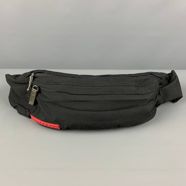 Sac banane PRADA SPORT en polyester / polyuréthane noir