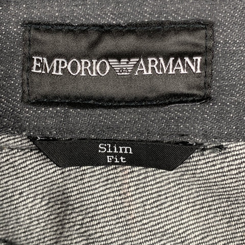 EMPORIO ARMANI Taille 32 x 32 Jean en coton anthracite avec braguette zippée