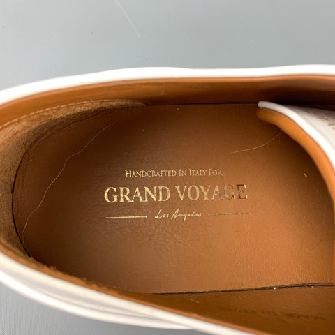 GRAND VOYAGE Size 8.5 White Leather Lace Up Sneakers