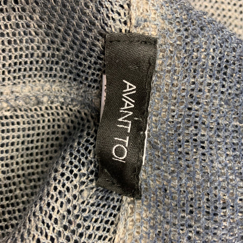 AVANT TOI Taille M Blazer à bouton unique en lin et coton gris marine