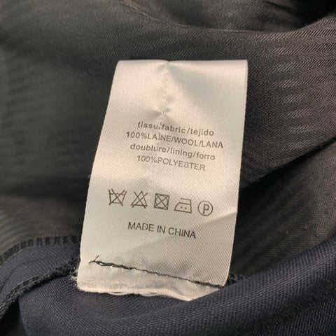 SANDRO Size 34 Navy Solid Wool Zip Fly Dress Pants