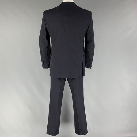 RALPH LAUREN Black Label Size 42 Regular Navy Cotton Notch Lapel Suit