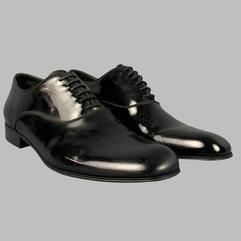 ERMENEGILDO ZEGNA Taille 8.5 Chaussures à lacets en cuir noir