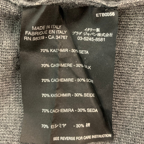 PRADA Size 4 Grey Cashmere & Silk Heather Sleeveless Tank Pullover