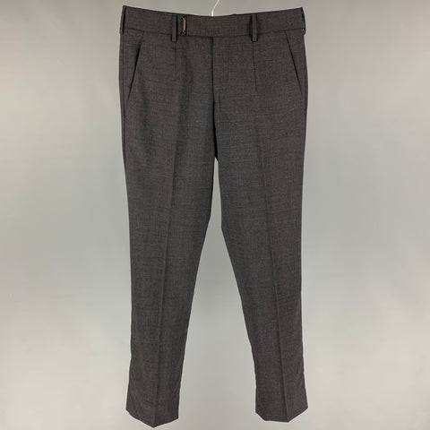 PRADA Size 28 Grey Virgin Wool Dress Pants