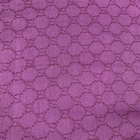 Écharpe à franges en coton monogramme violet GUCCI