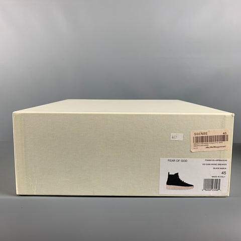 FEAR OF GOD Size 12 Black Solid Canvas High Top Sneakers