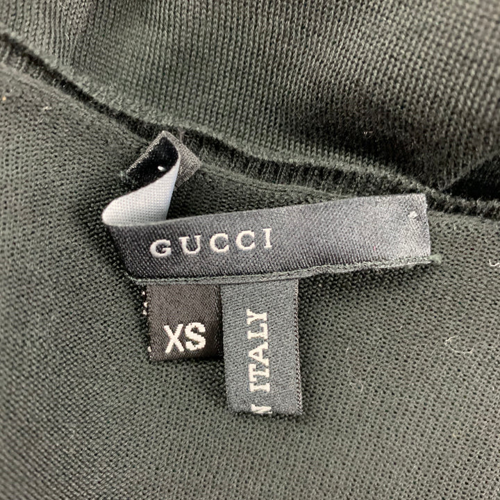 GUCCI Size XS Black Cotton Scoop Neck Pullover