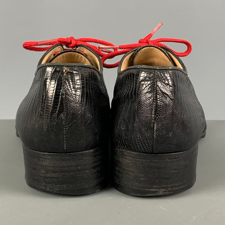 GUCCI Size 9.5 Black Lace Up Shoes