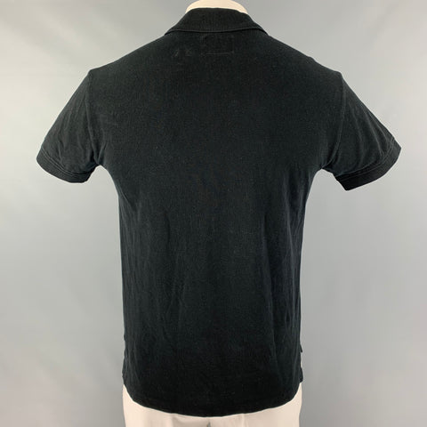 TODD SNYDER Size L Black Cotton Buttoned Polo
