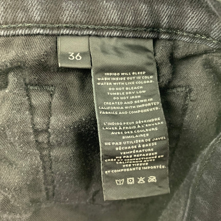 J.BRAND Size 36 Black Cotton Straight Jeans
