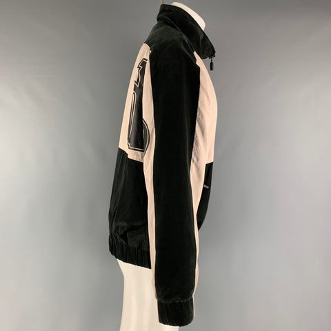 RHUDE Taille S Veste Cupro en coton color block noir beige