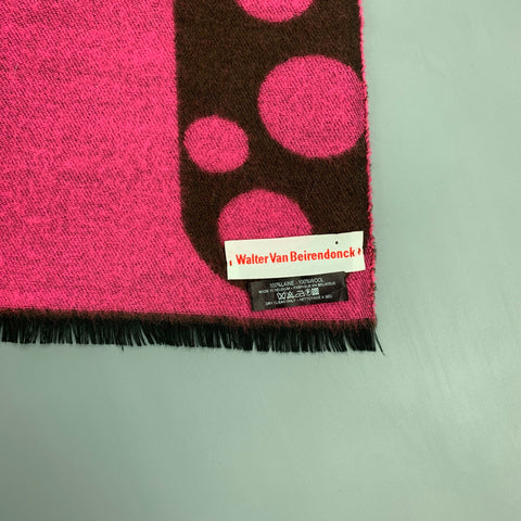 WALTER VAN BEIRENDONCK Multi-Color Wool Print Scarf