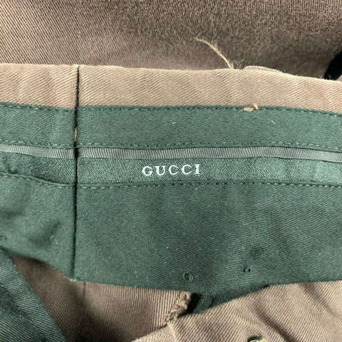GUCCI Size 34 Brown Flat Front Casual Pants
