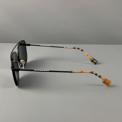 BURBERRY Gafas de sol de metal negro