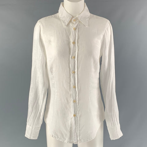 CAMISA Talla XS Camisa Lisa Lino Blanco