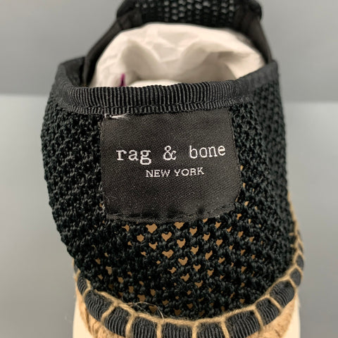 RAG & BONE Size 11.5 Black Mesh Espadrille Loafers