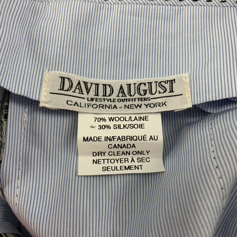DAVID AUGUST Size 32 Beige Black Pink Print Wool Silk Zip Fly Dress Pants