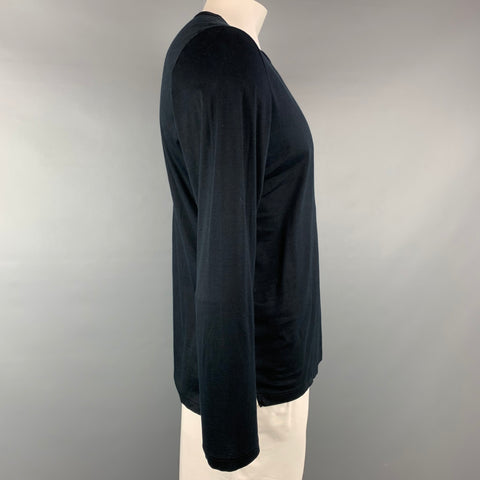 HELMUT LANG Size L Black Cotton Long Sleeve T-shirt