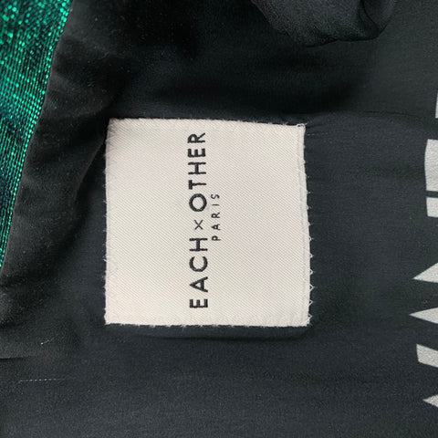 EACH X OTHER Size 36 Green Blue Iridescent Polyester Blend Sport Coat